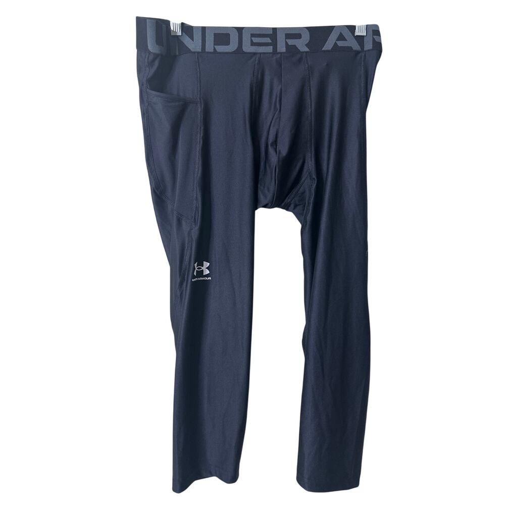 Under Armour Men's HeatGear 3/4 Leggings in Black, size XL F